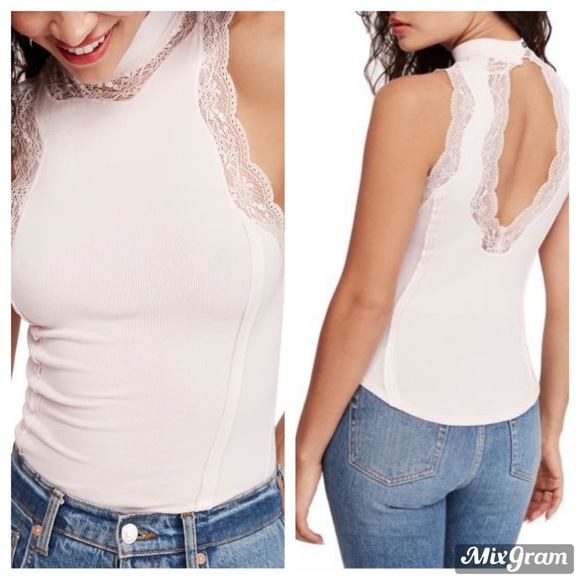 Free People Tops - Free People Dale Back Cutout Tank In Pink NWT